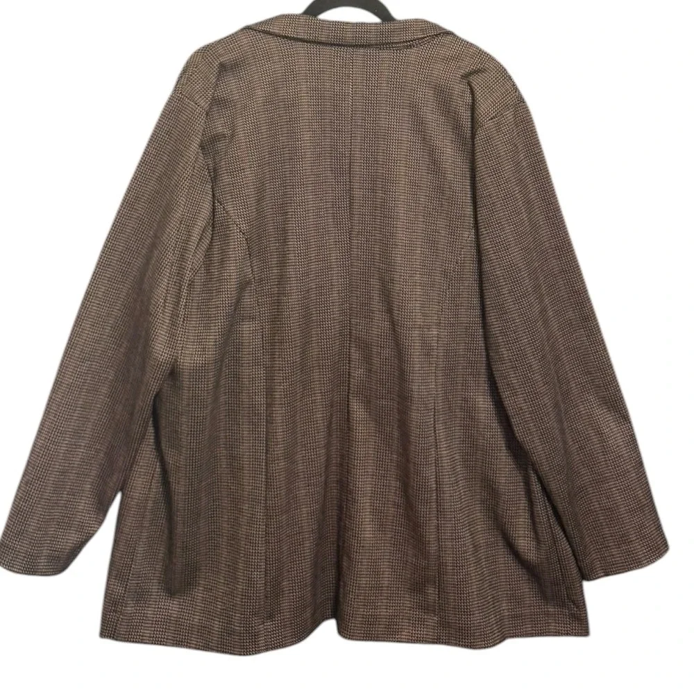 Liverpool Los Angeles Plaid Knit Boyfriend Blazer Jacket Open Front Plus Size 2X